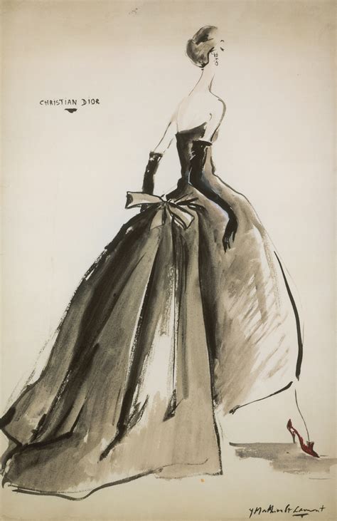 Yves Saint Laurent, Early Drawings